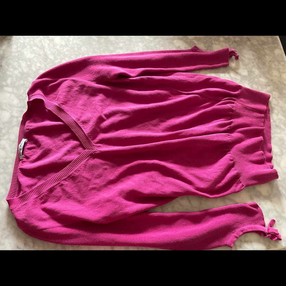 Emilio Pucci Magenta Sweater with Cutout Sleeve